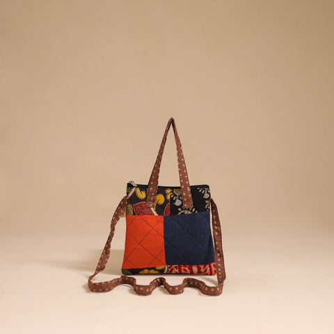 Multicolor - handmade quilted cotton patchwork sling bag 21