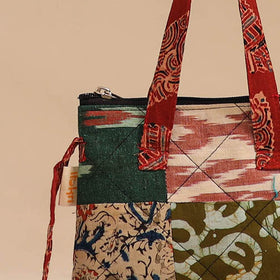 Multicolor - handmade quilted cotton patchwork sling bag 22