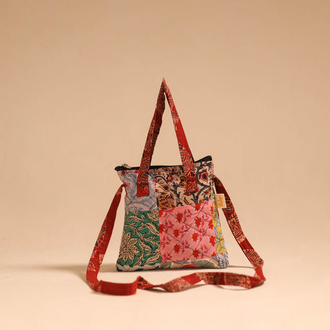 Multicolor - handmade quilted cotton patchwork sling bag 23