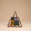 Multicolor - handmade quilted cotton patchwork sling bag 24
