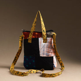  Handmade Quilted Cotton Patchwork Sling Bag 26 