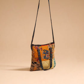 Multicolor - handmade quilted cotton patchwork sling bag 27