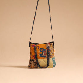 Multicolor - handmade quilted cotton patchwork sling bag 27