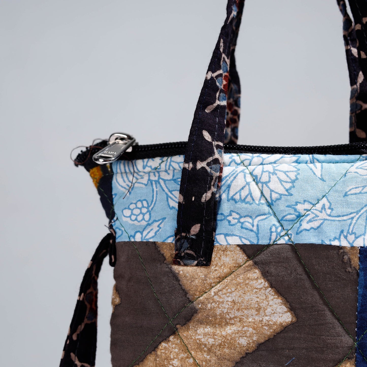 Multicolor Handmade Quilted Cotton Patchwork Sling Bag 28