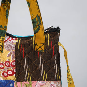 Multicolor Handmade Quilted Cotton Patchwork Sling Bag
