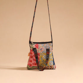 Multicolor - handmade quilted cotton patchwork sling bag 32