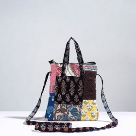 Buy Handmade Quilted Cotton Patchwork Sling Bag 32 Online at iTokri.com