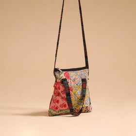 Multicolor - handmade quilted cotton patchwork sling bag 32