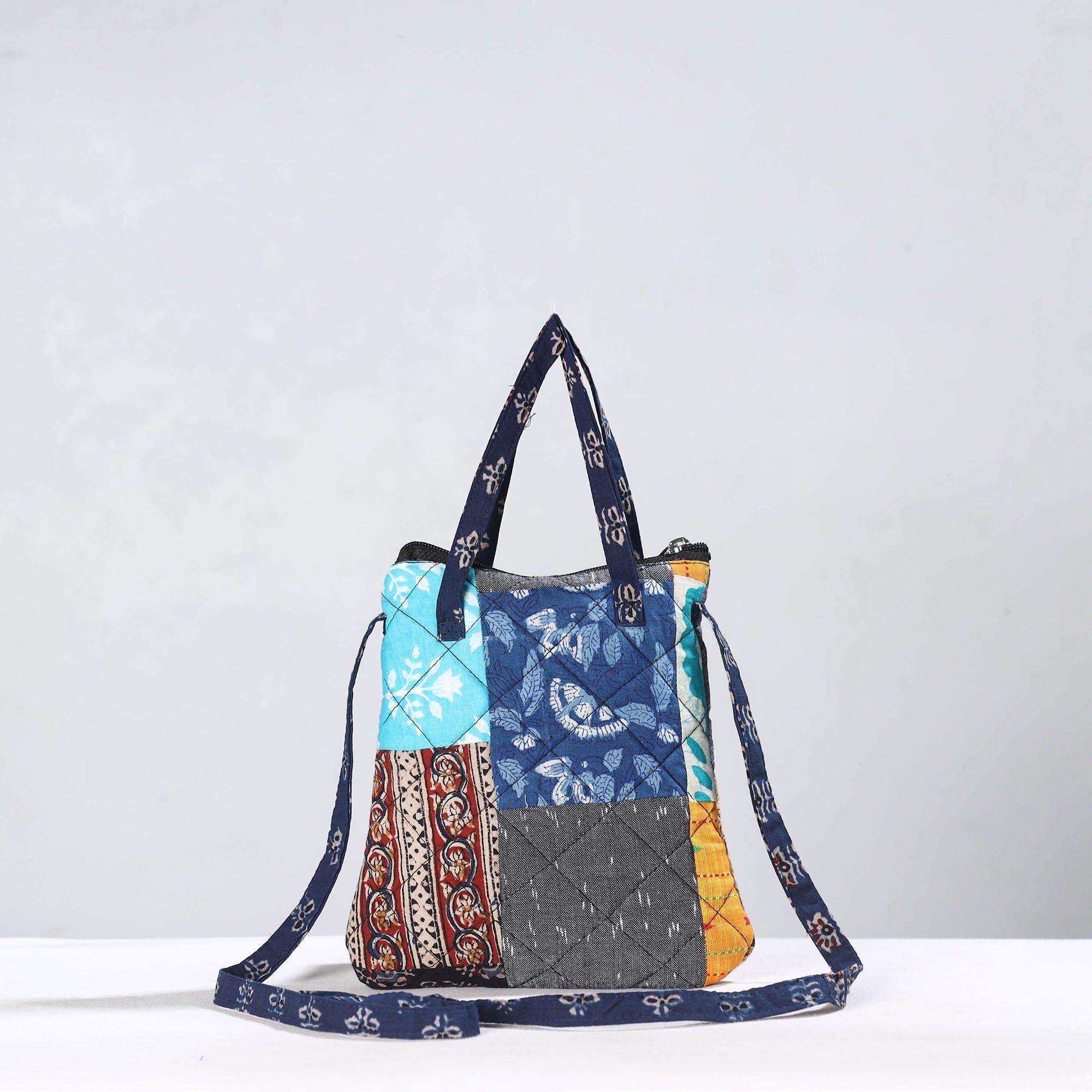  Handmade Quilted Cotton Patchwork Sling Bag 01 