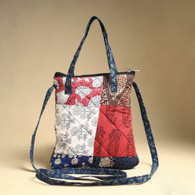 Multicolor Handmade Quilted Cotton Patchwork Sling Bag 37