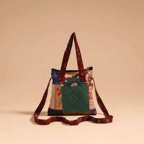 Multicolor - handmade quilted cotton patchwork sling bag 37