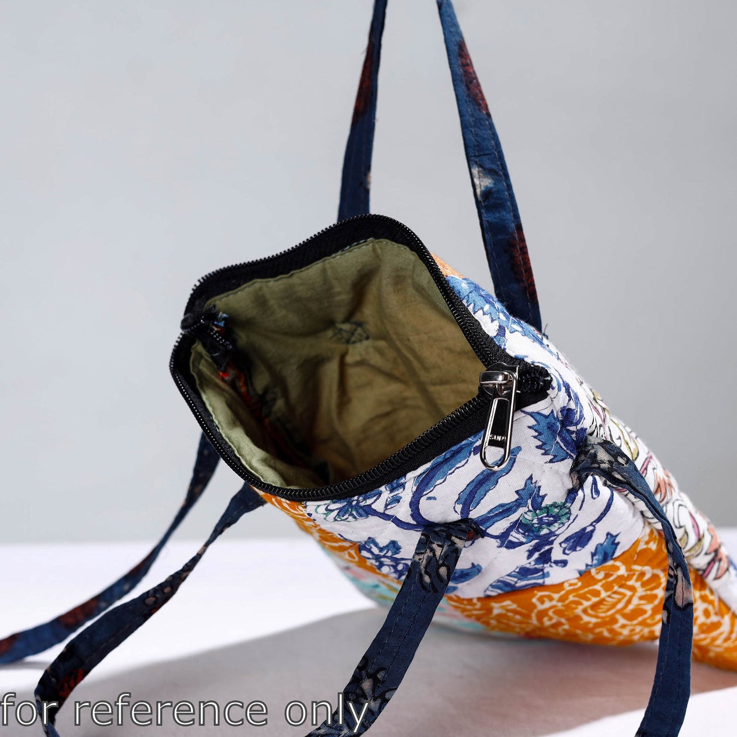 Multicolor Handmade Quilted Cotton Patchwork Sling Bag 38