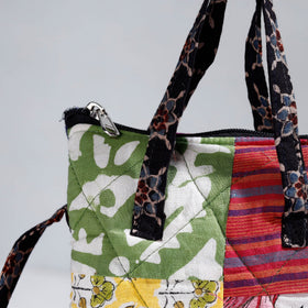 Multicolor Handmade Quilted Cotton Patchwork Sling Bag 38