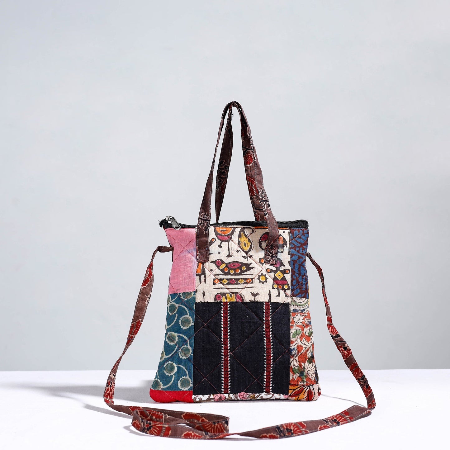  Handmade Quilted Cotton Patchwork Sling Bag 41 