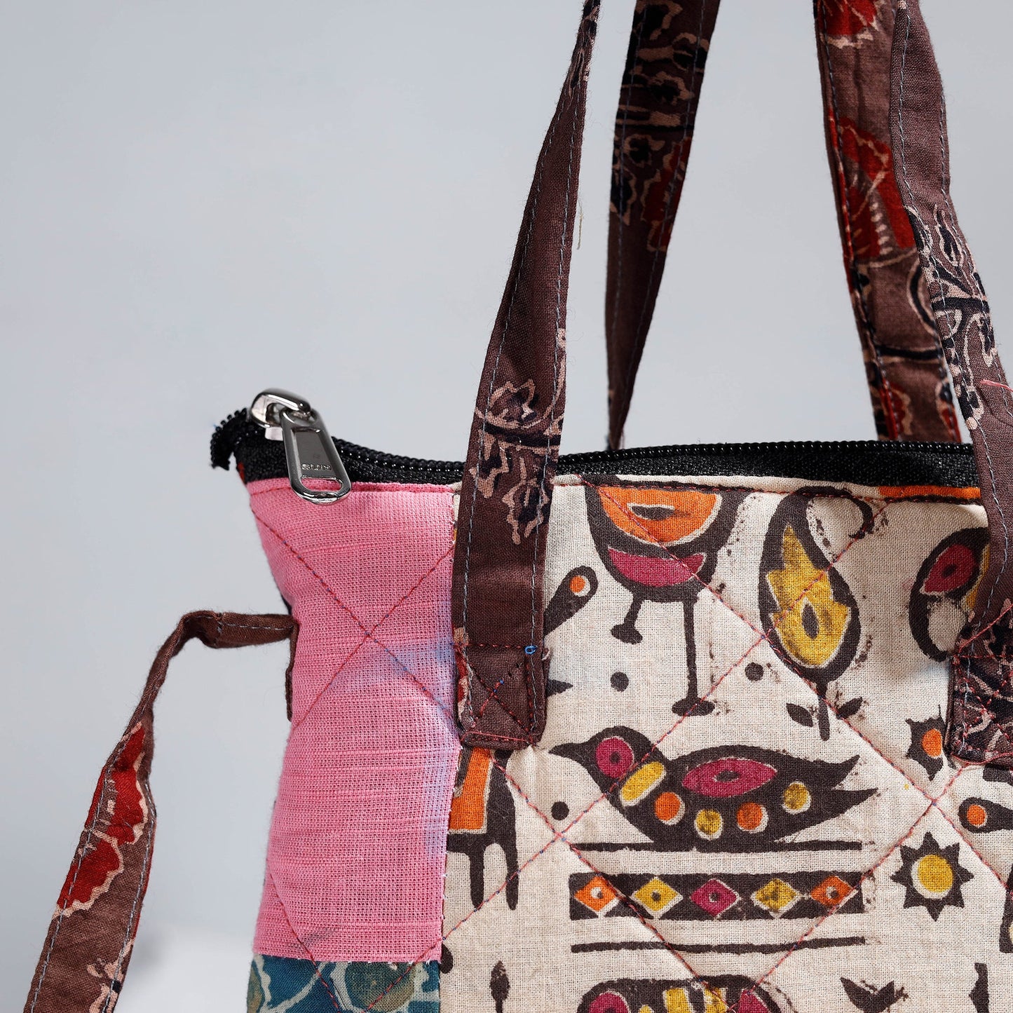  Handmade Quilted Cotton Patchwork Sling Bag 41 