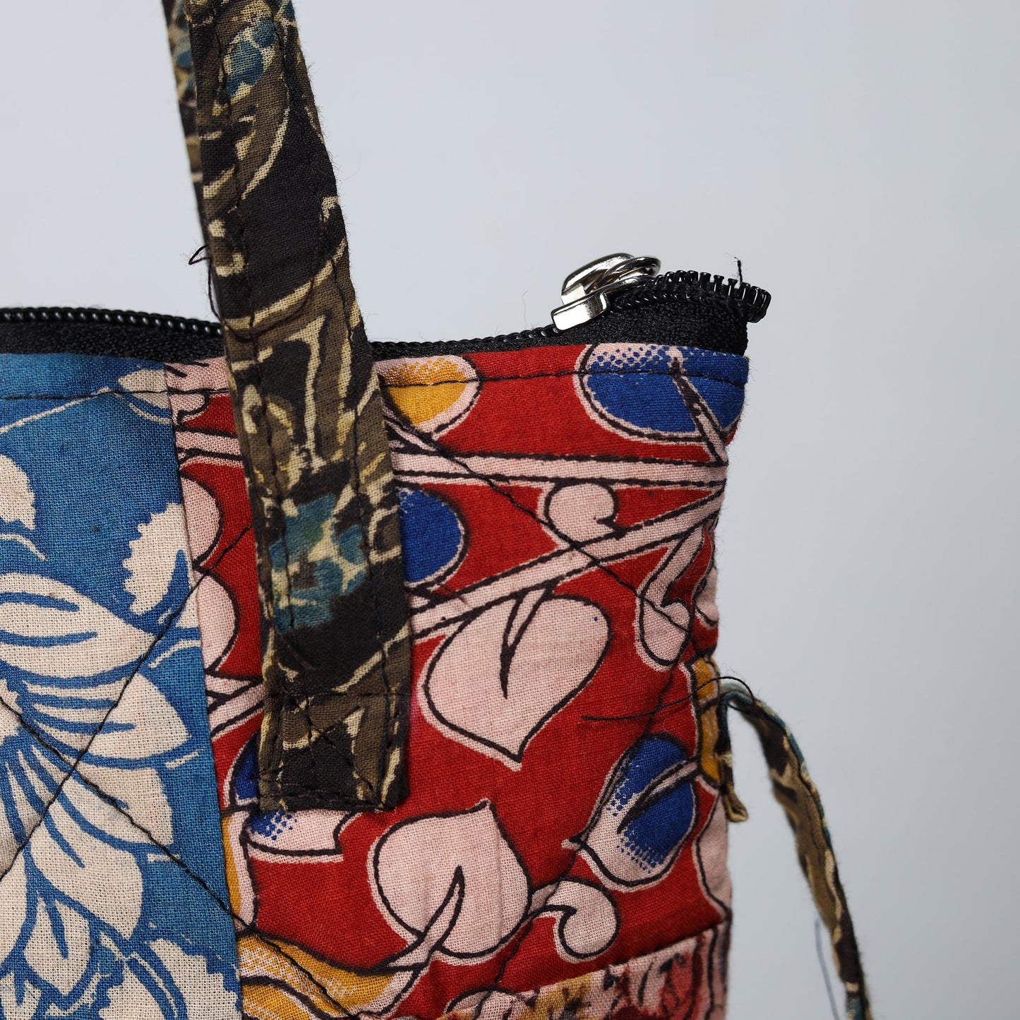 Multicolor Handmade Quilted Cotton Patchwork Sling Bag 43