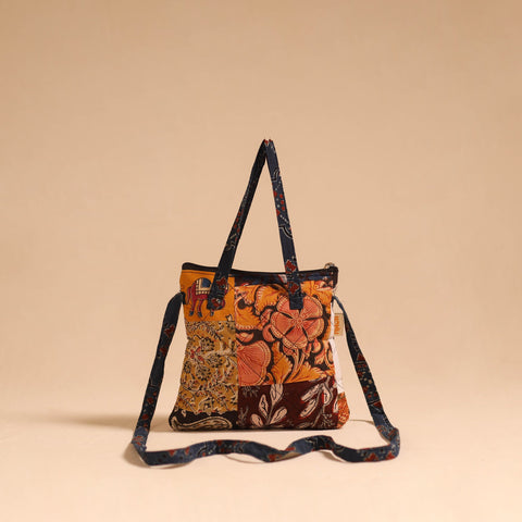 Multicolor - handmade quilted cotton patchwork sling bag 45