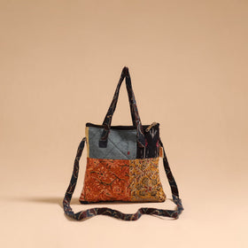 Multicolor - handmade quilted cotton patchwork sling bag 49