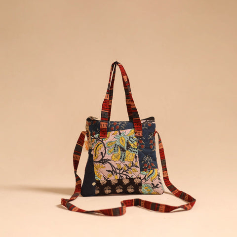 Multicolor - handmade quilted cotton patchwork sling bag 53