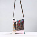 Multicolor Handmade Quilted Cotton Patchwork Sling Bag 