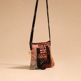 Multicolor - handmade quilted cotton patchwork sling bag 55