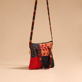 Multicolor - handmade quilted cotton patchwork sling bag 56