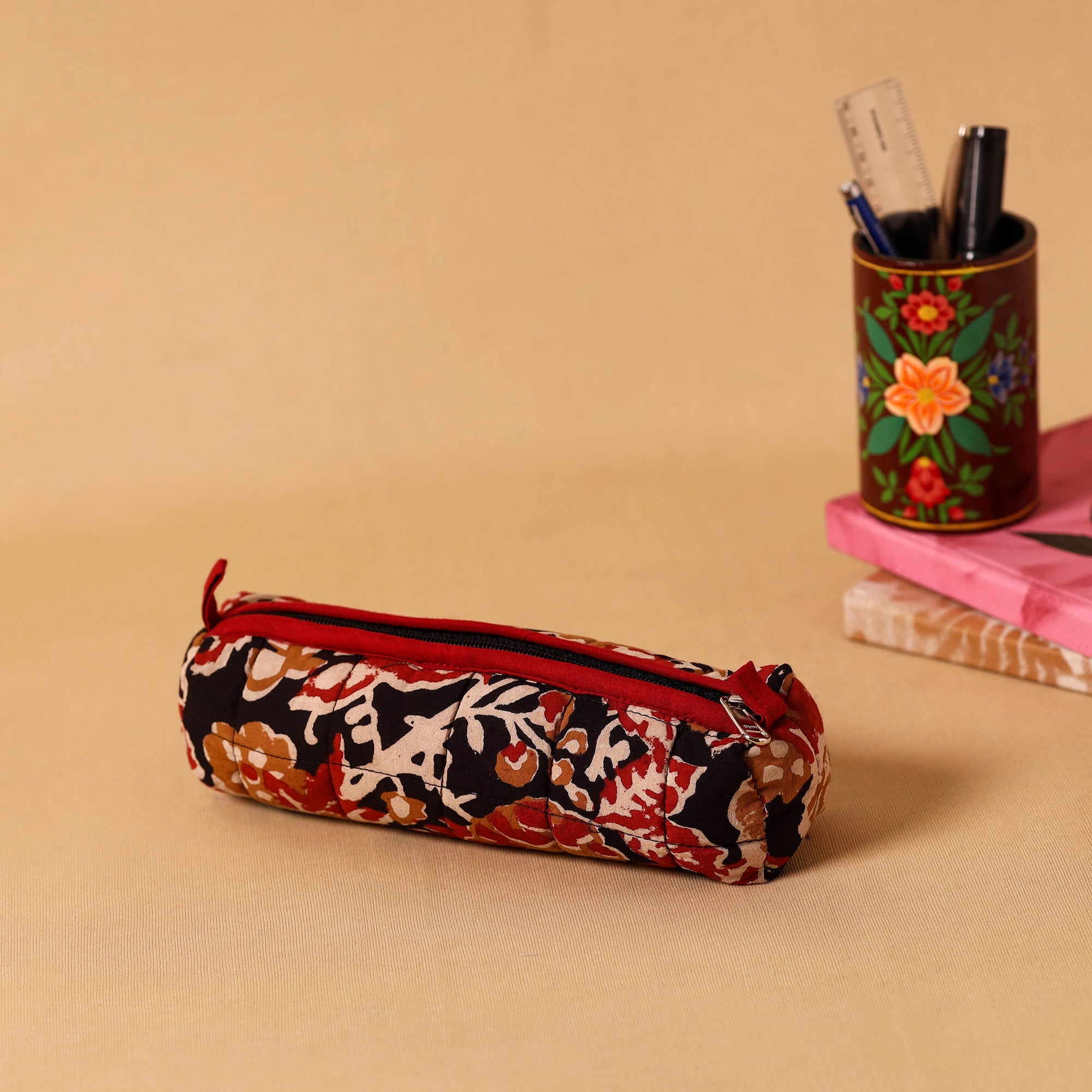  Multicolor Handmade Quilted Cotton Pencil Pouch