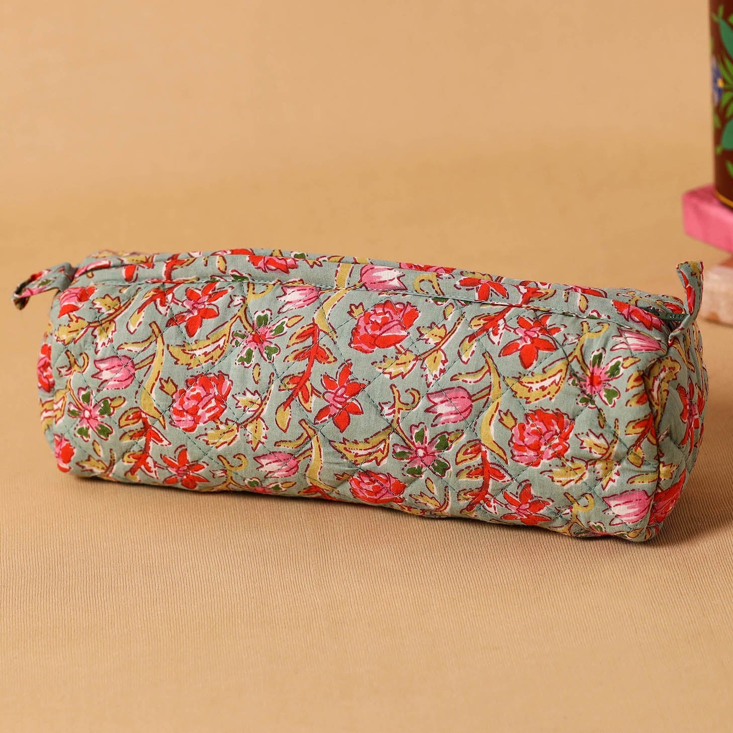Multicolor Handmade Quilted Cotton Pencil Pouch