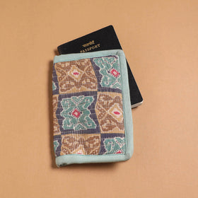 Handmade quilted printed fabric passport cover 02