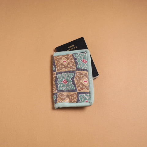 Handmade quilted printed fabric passport cover 02