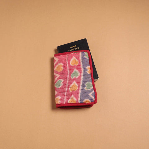 Handmade quilted printed fabric passport cover 05