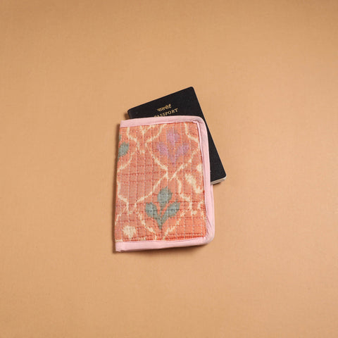 Handmade quilted printed fabric passport cover 06