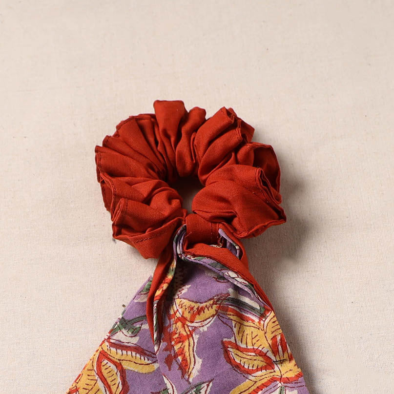 Handmade rubber band/scarf scrunchie 02 - handcrafted