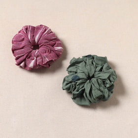 Handmade rubber band/scrunchies (set of 2) 173 - handcrafted