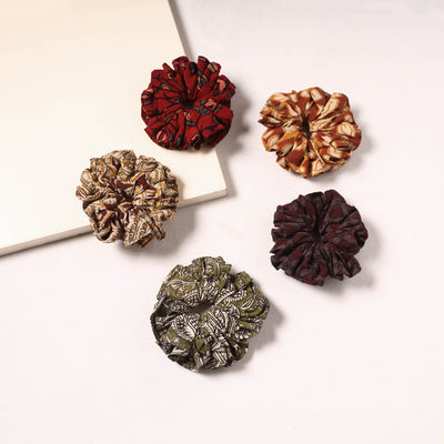 Handmade rubber band/scrunchies (set of 5) 01 - handcrafted