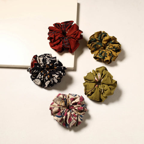 Multicolor - handmade rubber band/scrunchies (set of 5) 05