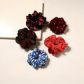 Multicolor - handmade rubber band/scrunchies (set of 5) 06