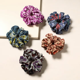 Multicolor - handmade rubber band/scrunchies (set of 5) 07