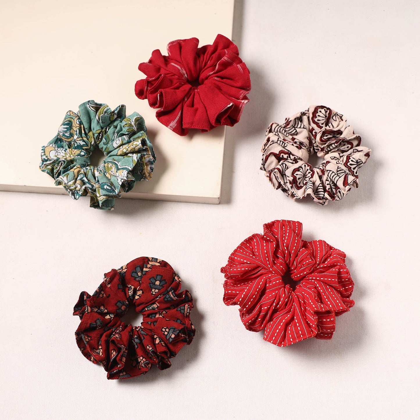 Handmade rubber band/scrunchies (set of 5) 12 - handcrafted