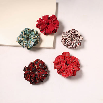 Handmade rubber band/scrunchies (set of 5) 12 - handcrafted