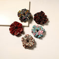 Multicolor - handmade rubber band/scrunchies (set of 5) 17