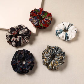 Multicolor - handmade rubber band/scrunchies (set of 5) 19