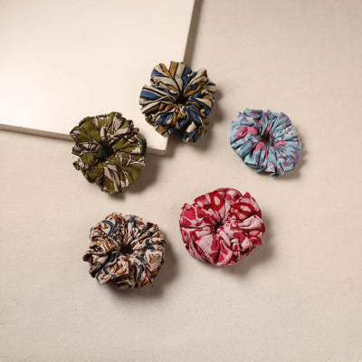 Multicolor - handmade rubber band/scrunchies (set of 5) 20