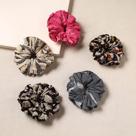 Multicolor - handmade rubber band/scrunchies (set of 5) 22