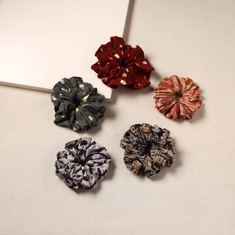 Multicolor - handmade rubber band/scrunchies (set of 5) 25