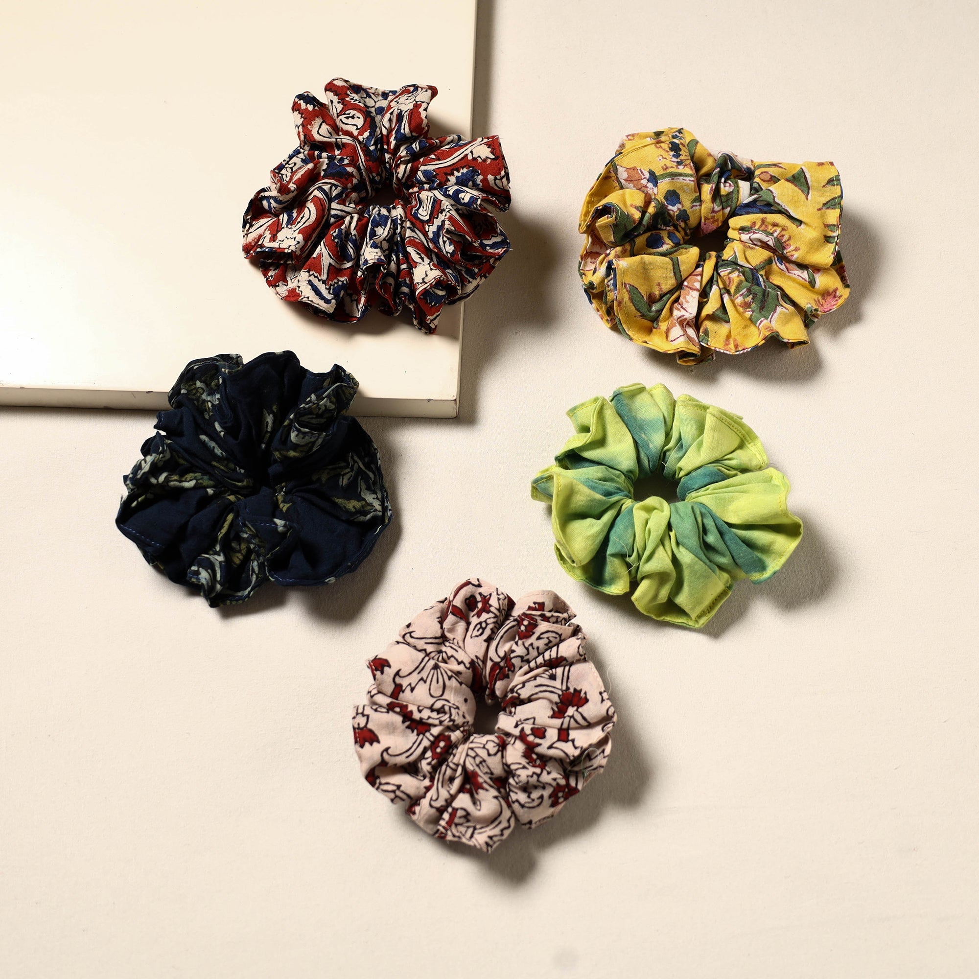 Multicolor - handmade rubber band/scrunchies (set of 5) 29