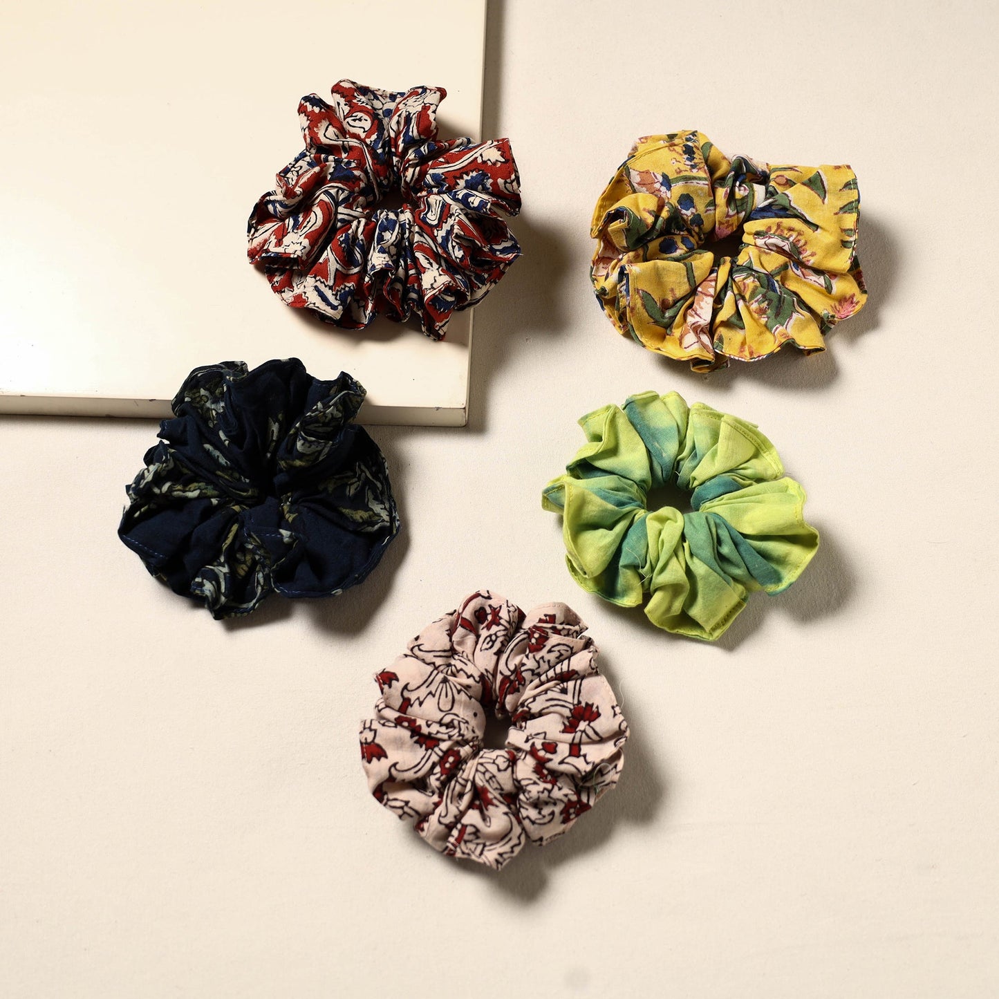 Multicolor - handmade rubber band/scrunchies (set of 5) 29