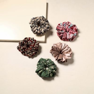 Multicolor - handmade rubber band/scrunchies (set of 5) 31