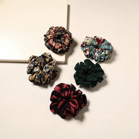 Multicolor - handmade rubber band/scrunchies (set of 5) 32
