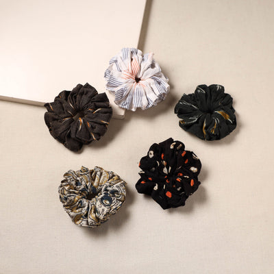Multicolor - handmade rubber band/scrunchies (set of 5) 33